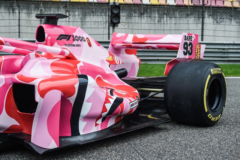BAPE x Formula One Racing Car Pink ABC Camo a bathing ape f1 shanghai grand prix 2019 Formula 1 Heineken China Grand Prix