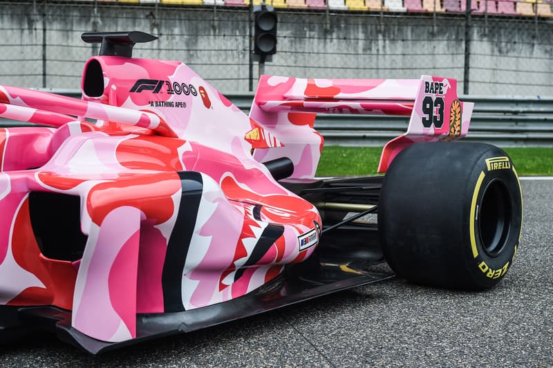 BAPE x Formula One Racing Car Pink ABC Camo a bathing ape f1 shanghai grand prix 2019 Formula 1 Heineken China Grand Prix