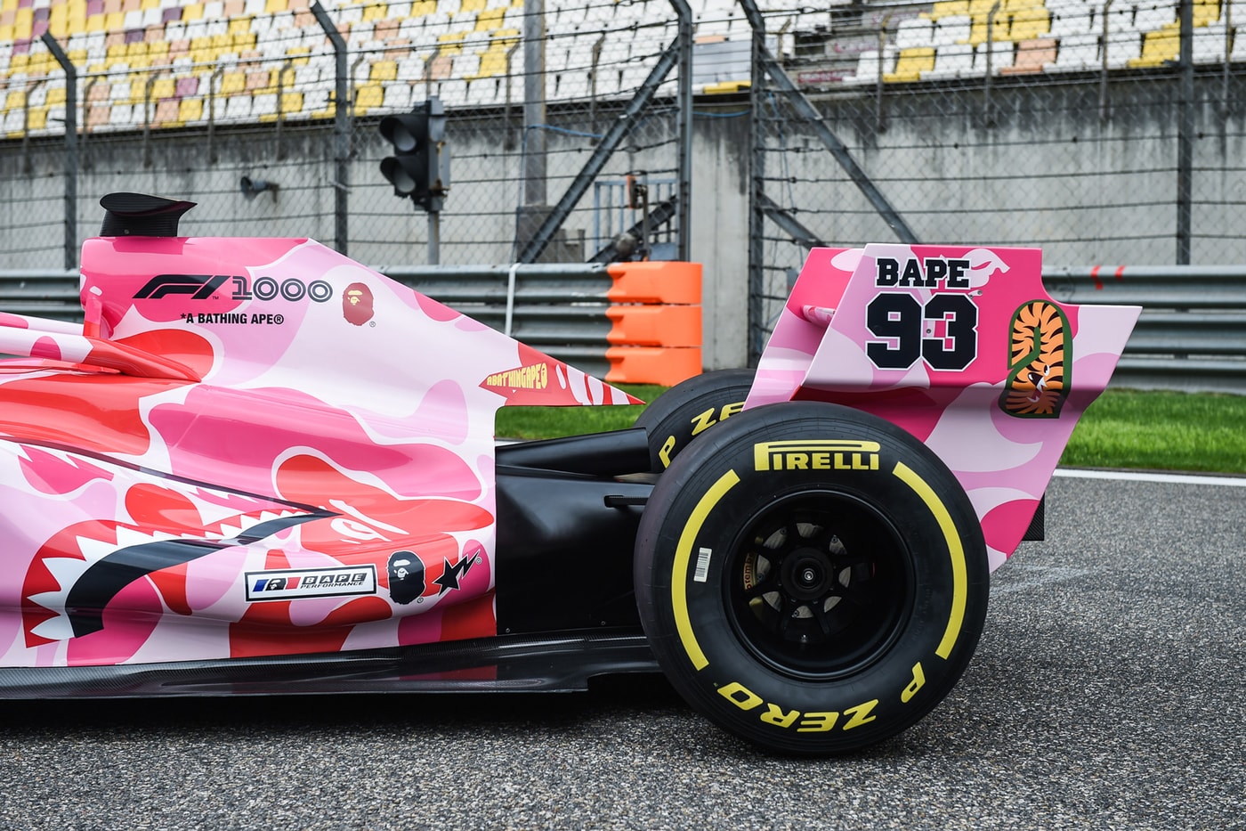 BAPE x Formula One Racing Car Pink ABC Camo a bathing ape f1 shanghai grand prix 2019 Formula 1 Heineken China Grand Prix