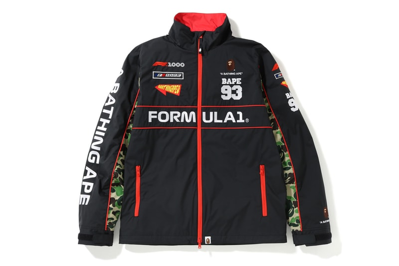 BAPE x F1 Jacket and Helmet Giveaway 1st camo formula 1 racing japan a bathing ape