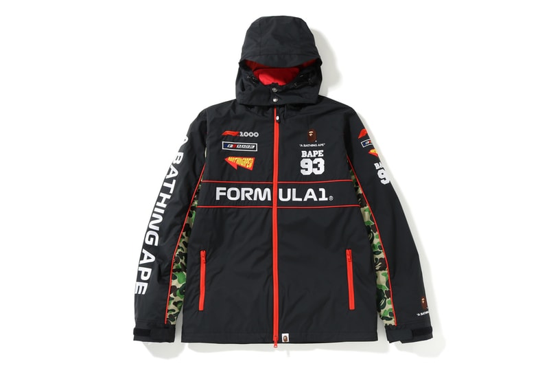 BAPE x F1 Jacket and Helmet Giveaway 1st camo formula 1 racing japan a bathing ape