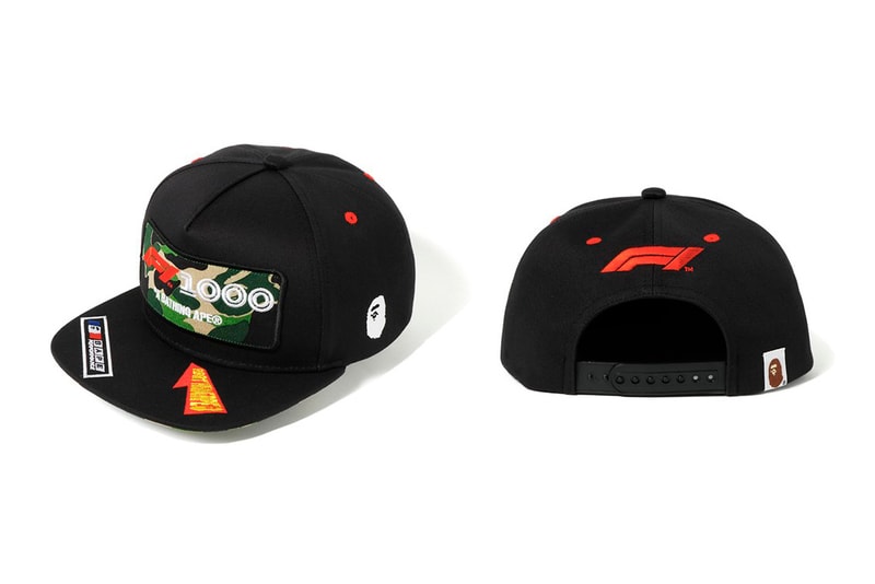 Formula 1 x BAPE Collaboration Release spring summer 2019 a bathing ape 1st camo ape head jackets racing shanghai hoodies t shirts towels hats stickers