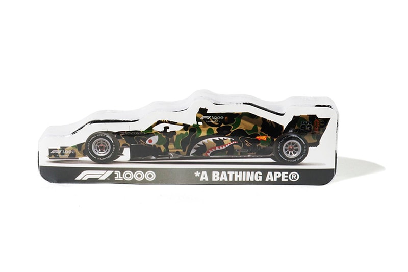 Formula 1 x BAPE Collaboration Release spring summer 2019 a bathing ape 1st camo ape head jackets racing shanghai hoodies t shirts towels hats stickers