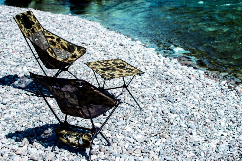 HELINOX x BAPE Outdoor Collection 2019 spring summer lookbooks chairs tents 1st camo ape heads