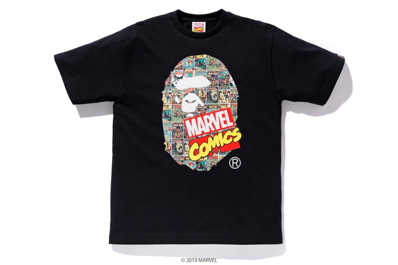 BAPE x Marvel Comics Collaboration Spring summer 2019 collection iron man captain america the hulk black widow accessories baby milo 