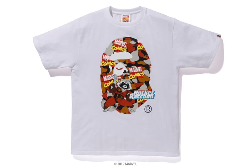 BAPE x Marvel Comics Collaboration Spring summer 2019 collection iron man captain america the hulk black widow accessories baby milo
