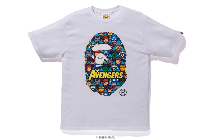BAPE x Marvel Comics Collaboration Spring summer 2019 collection iron man captain america the hulk black widow accessories baby milo 