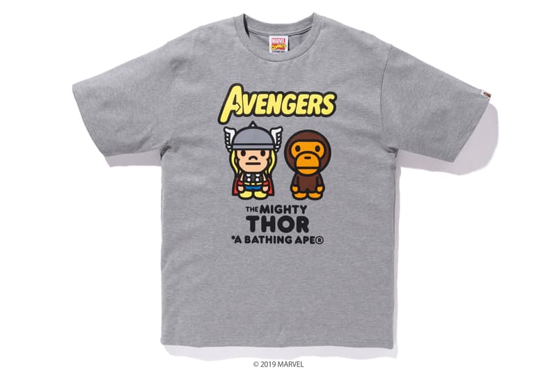 BAPE x Marvel Comics Collaboration Spring summer 2019 collection iron man captain america the hulk black widow accessories baby milo