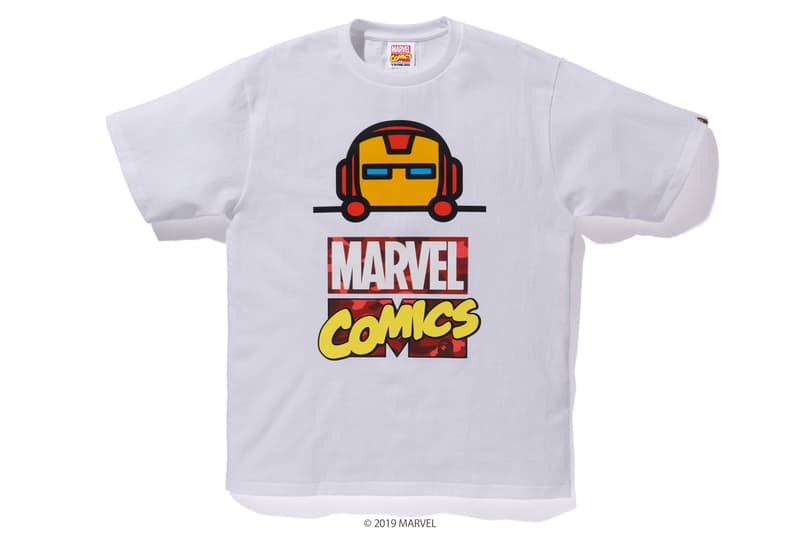 BAPE x Marvel Comics Collaboration Spring summer 2019 collection iron man captain america the hulk black widow accessories baby milo 