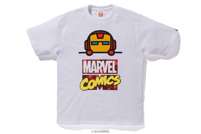 BAPE x Marvel Comics Collaboration Spring summer 2019 collection iron man captain america the hulk black widow accessories baby milo