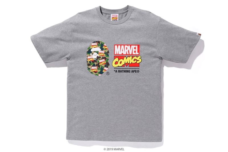 BAPE x Marvel Comics Collaboration Spring summer 2019 collection iron man captain america the hulk black widow accessories baby milo 