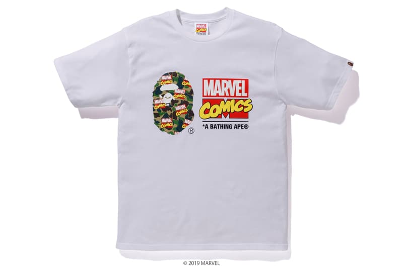 BAPE x Marvel Comics Collaboration Spring summer 2019 collection iron man captain america the hulk black widow accessories baby milo 