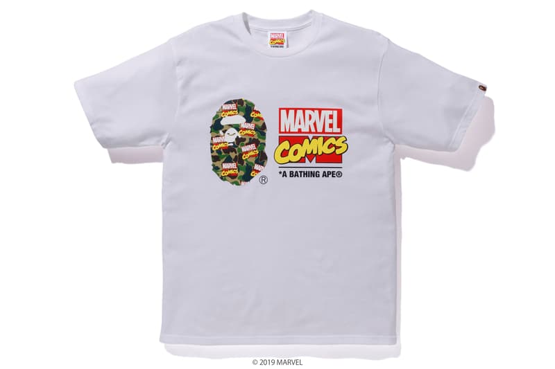 BAPE x Marvel Comics Collaboration Spring summer 2019 collection iron man captain america the hulk black widow accessories baby milo