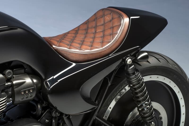 Berluti Custom Triumph Motorcycle at Sotheby's auction bonneville t120 racing leather bespoke