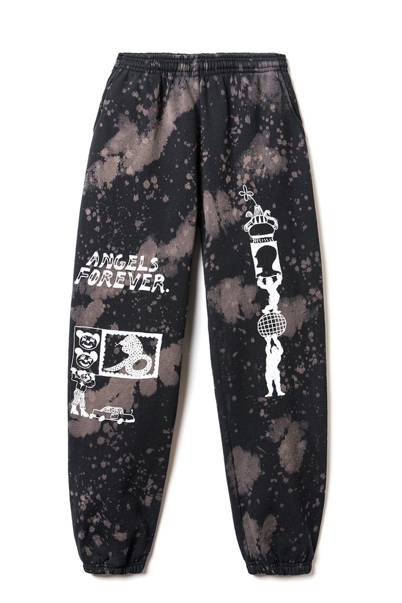 Brain Dead x Slam Jam Hand-Dyed Capsule Collaboration sweater sweatpants tee shirt logo jason wright bleach splatter
