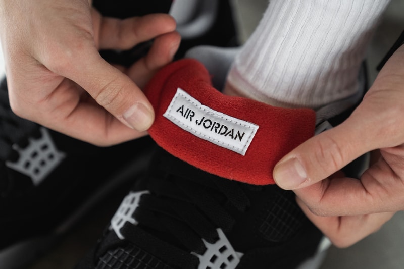 Air Jordan 4 Retro OG "Bred" Colorway On-Foot closer look style street snap shot