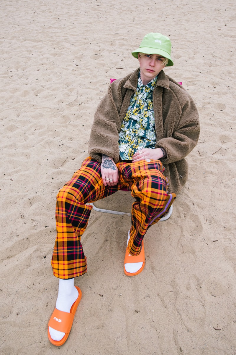 caliroots cali roots spring summer 2019 lookbook editorial city beach bum prints layering versace champion 