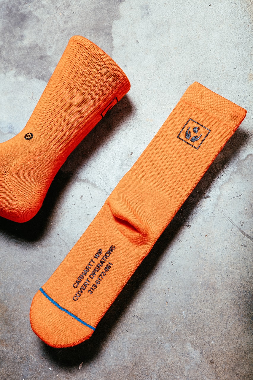 The Stance for Carhartt WIP Range Release socks lookbooks camo orange accessories