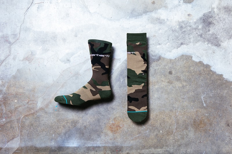 The Stance for Carhartt WIP Range Release socks lookbooks camo orange accessories