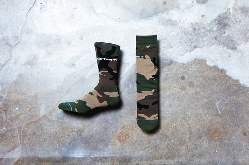 The Stance for Carhartt WIP Range Release socks lookbooks camo orange accessories