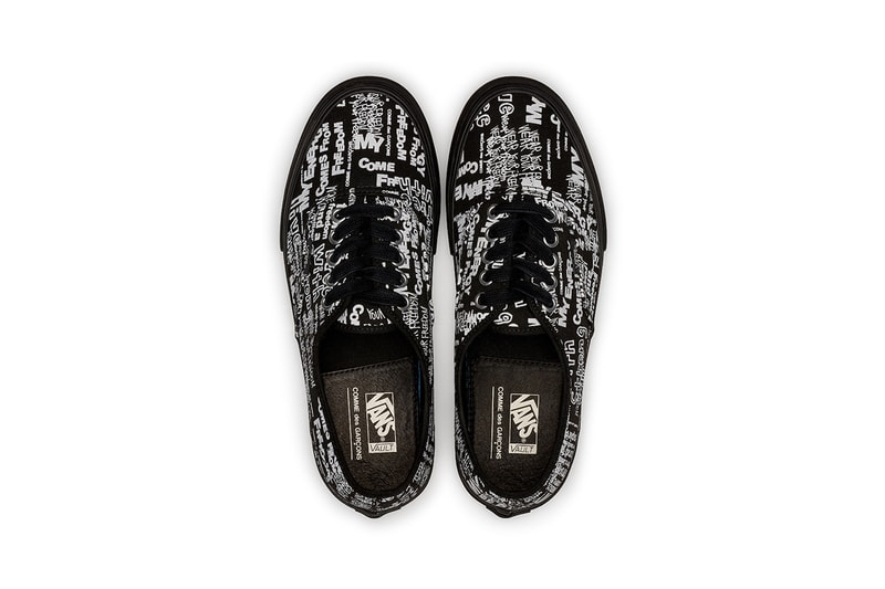 COMME des GARÇONS CDG Vans Authentic Message Slogan Grafitti Dover Street Market release information buy cop purchase