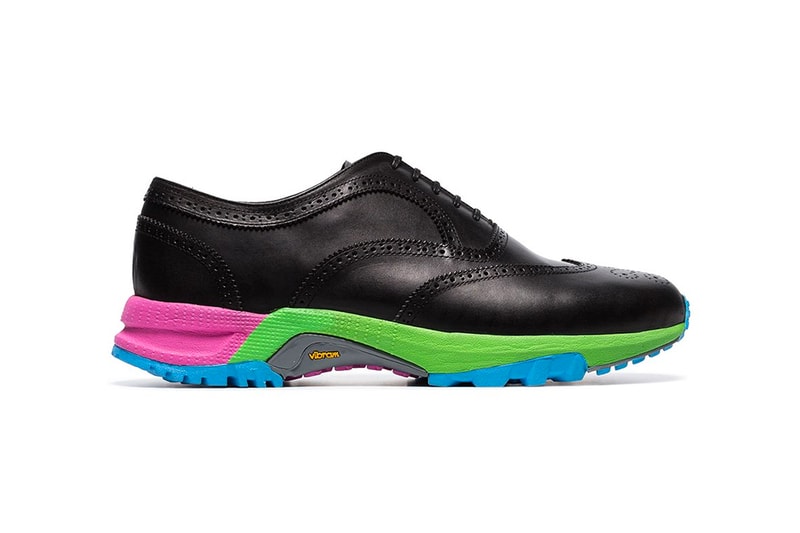 Comme Des Garçons Homme Plus Vibram Wingtip Brogues rainbow sole contrast sole multi-color leather BROWNS 13887194 PCK123S19 rubber