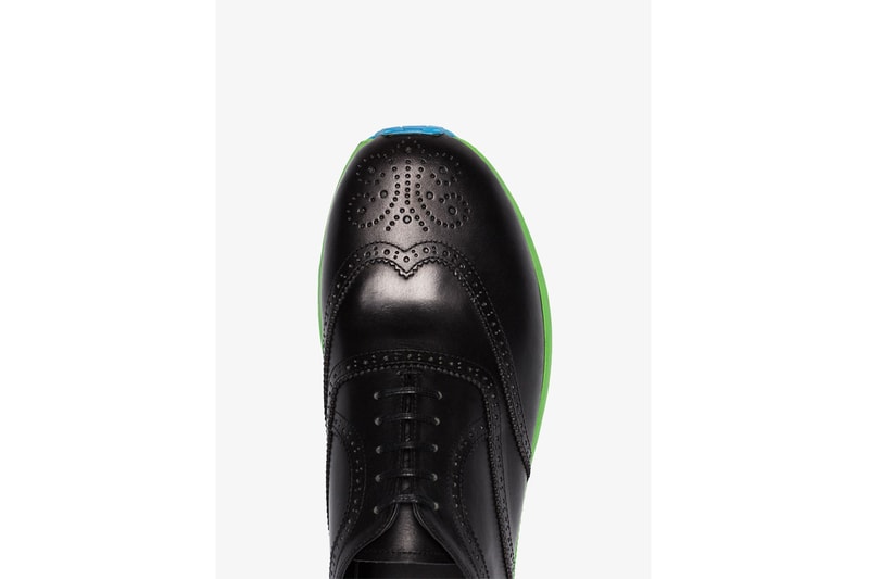 Comme Des Garçons Homme Plus Vibram Wingtip Brogues rainbow sole contrast sole multi-color leather BROWNS 13887194 PCK123S19 rubber