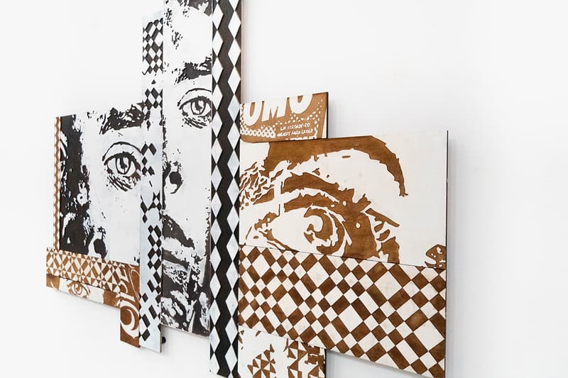 Configurable Art VHILS Showcase Gallery Exhibition Underdog Art Store Lisbon Abstract Design Collection Special Guest Graffiti Carved Woodwork Piece Portrait Laser Cut Pop Art Checkerboard Photography Reel Negative