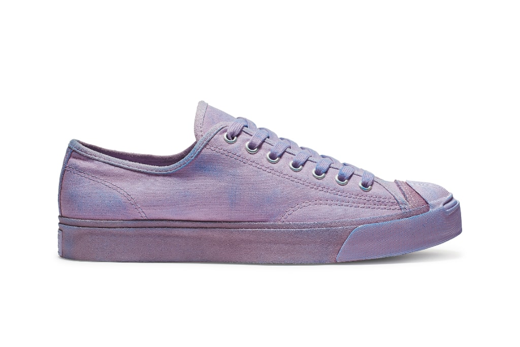 JACK PURCELL BURNISHED suede converse shoes sneakers ss19 spring summer 2019 purple low top orange egret suede Washed Lilac Totally Blue