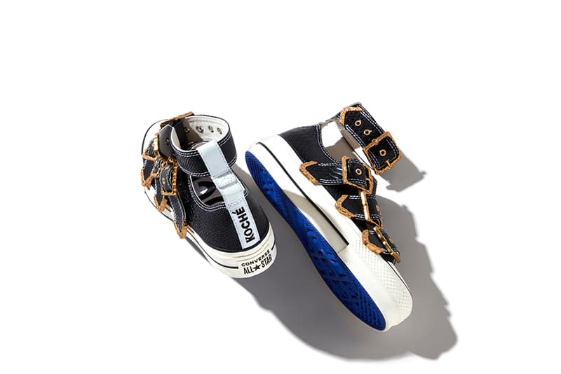 Converse x Koché Feng Chen Wang Faith Connexion Collaboration Footwear Apparel Browns Pop Up Locations Womenswear Capsule Chuck Taylor ERX Jack Purcell Mary Rina One Star Run Star