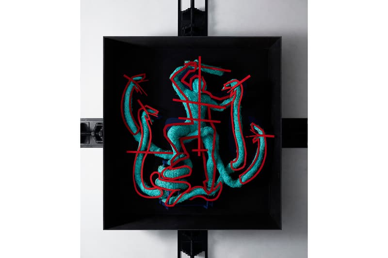 Craig Green Spring Summer 2019 SS19 Advertising Campaign Art Design Textile Triptych Construction Piece Mythological Hand Crafted Wood Straw Paint Masculinity