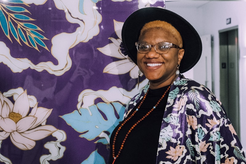 Crown Royal Roshi K Launch Event Recap 50 bowery party bag Quinnen Williams