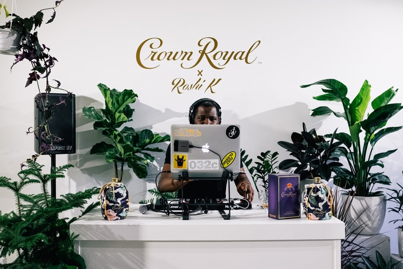 Crown Royal Roshi K Launch Event Recap 50 bowery party bag Quinnen Williams