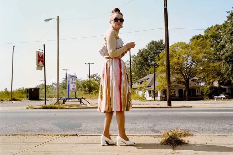 David Zwirner Gallery London 24 Grafton Street Photography Exhibition American photographer William Eggleston 1970 square format colour photographs 2 ¼ series