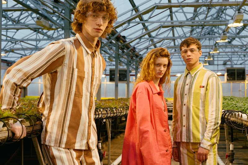 Dickies 1922 Opening Ceremony Spring Summer 2019 SS19 Capsule Collection Collaboration Lookbook Release Date Drop Information Unisex Cotton Canvas Lab Coat Work Pants Workwear Shirt Stripe Block Color Set Two Piece How To Purchase Where To Buy openingceremony.com