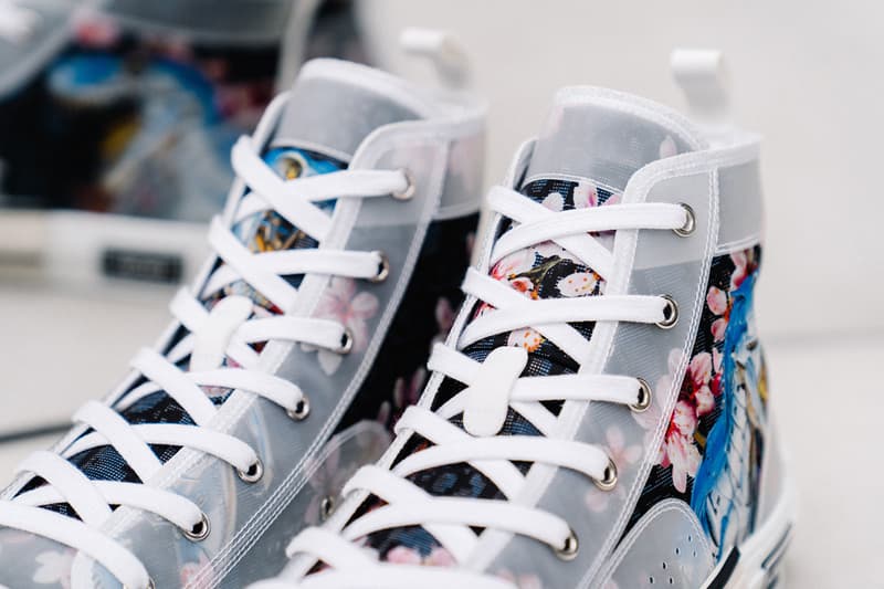 dior hajime sorayama dinosaur sneaker b23 high top pre fall 2019 collection release date closer look style rubber drop release date buy web store 3SH118YQC_H563