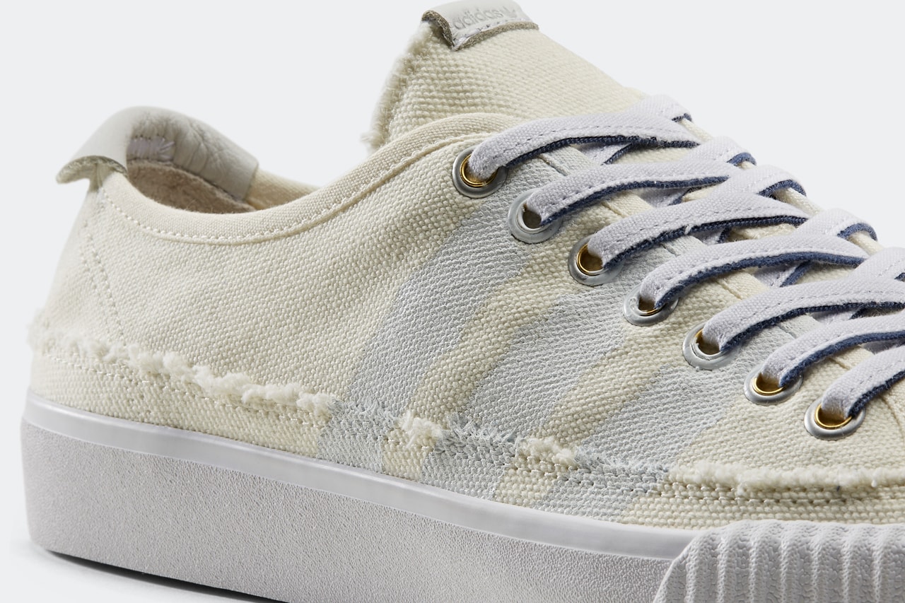 Donald Glover x adidas Originals Collection Release Info informations nizza continental 80 lacombe lookbook white off tan los angeles presents experience distressed frayed fray edfes canvas