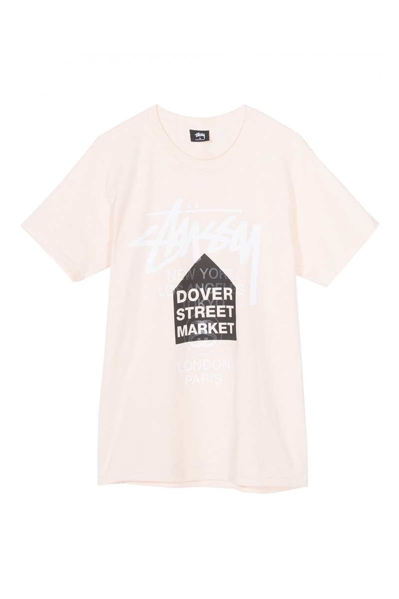 Stüssy Dover Street Market Los Angeles Tour Tees spring 2019 summer collaboration collection hoodie sweater print co branding graphic logo buy web store international tribe