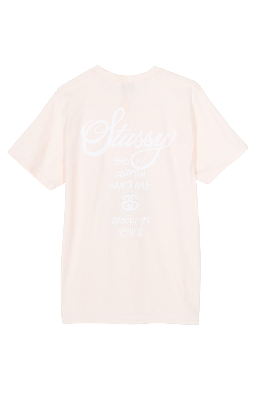 Stüssy Dover Street Market Los Angeles Tour Tees spring 2019 summer collaboration collection hoodie sweater print co branding graphic logo buy web store international tribe