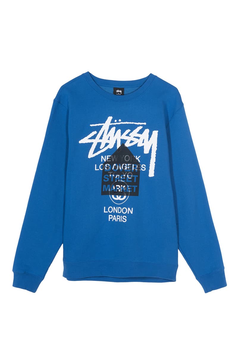 Stüssy Dover Street Market Los Angeles Tour Tees spring 2019 summer collaboration collection hoodie sweater print co branding graphic logo buy web store international tribe