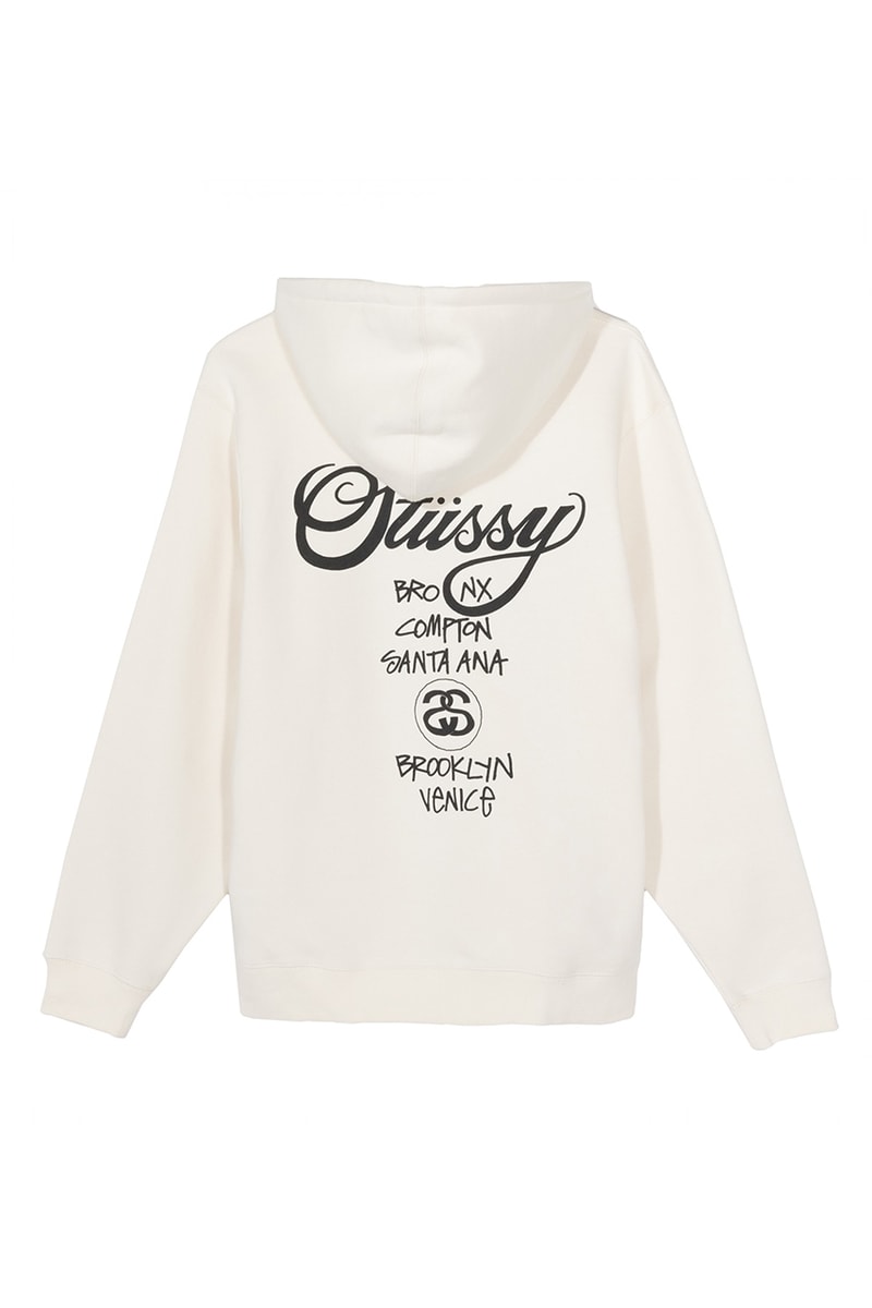 Stüssy Dover Street Market Los Angeles Tour Tees spring 2019 summer collaboration collection hoodie sweater print co branding graphic logo buy web store international tribe