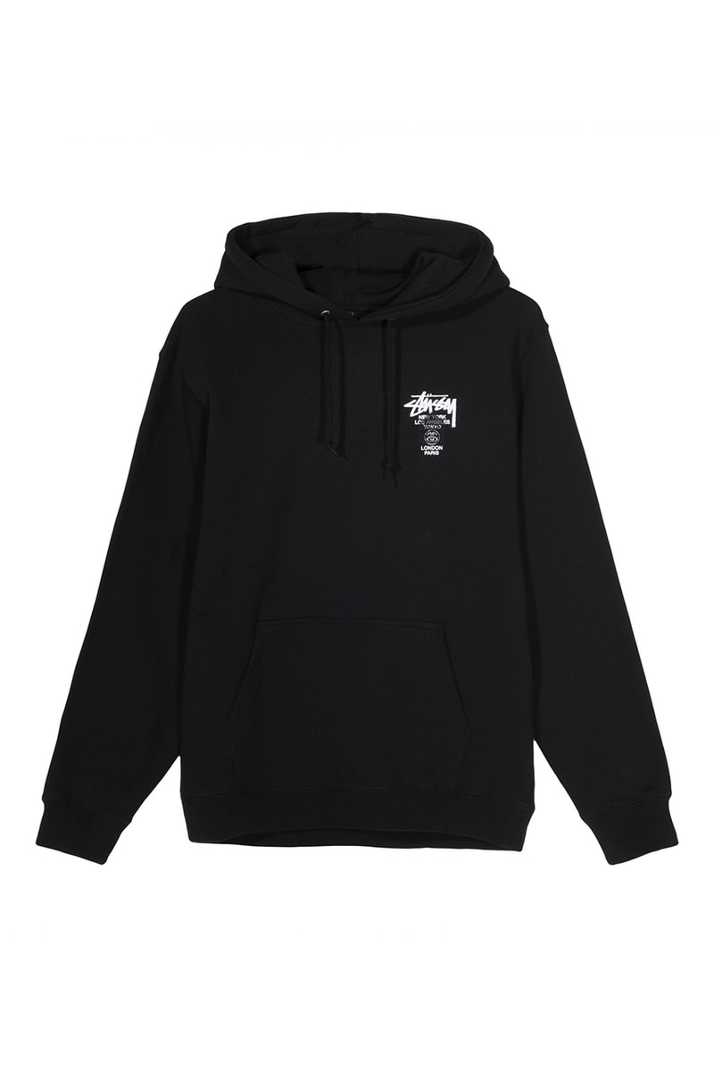 Stüssy Dover Street Market Los Angeles Tour Tees spring 2019 summer collaboration collection hoodie sweater print co branding graphic logo buy web store international tribe