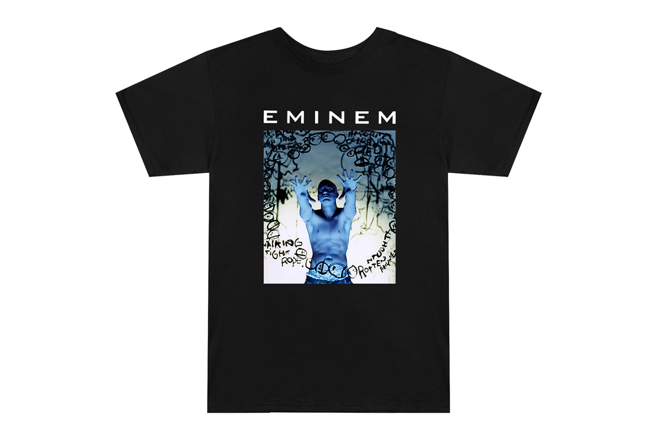 Eminem 'Slim Shady LP' 20th Anniversary Capsule collection apparel clothing vintage accessories Marshall Mathers album 1999 merchandise SKAM2 DANNY HASTINGS