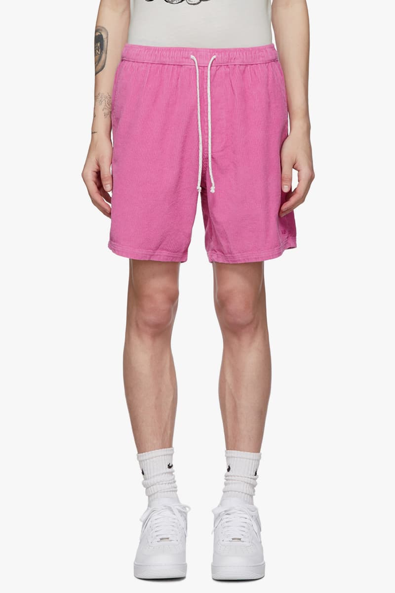 ERL for SSENSE SS19 Pink Corduroy Nike Socks sport colorway blue wash Eli Russell Linnetz Jordan Wolfson collaboration exclusive spring summer 2019 logo embroidery