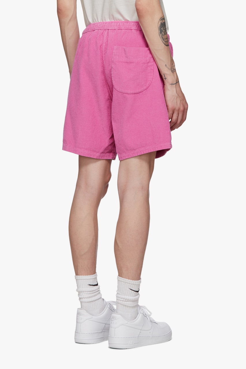 ERL for SSENSE SS19 Pink Corduroy Nike Socks sport colorway blue wash Eli Russell Linnetz Jordan Wolfson collaboration exclusive spring summer 2019 logo embroidery