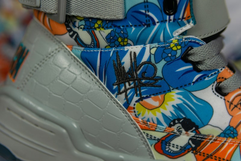 Ewing Athletics 33 HI Mache 275 "Ace Ventura" 25th Anniversary Celebration Collaboration Sneaker Release Information Drop Date Early May Custom Floral Design Jacket Shorts Apparel Capsule 