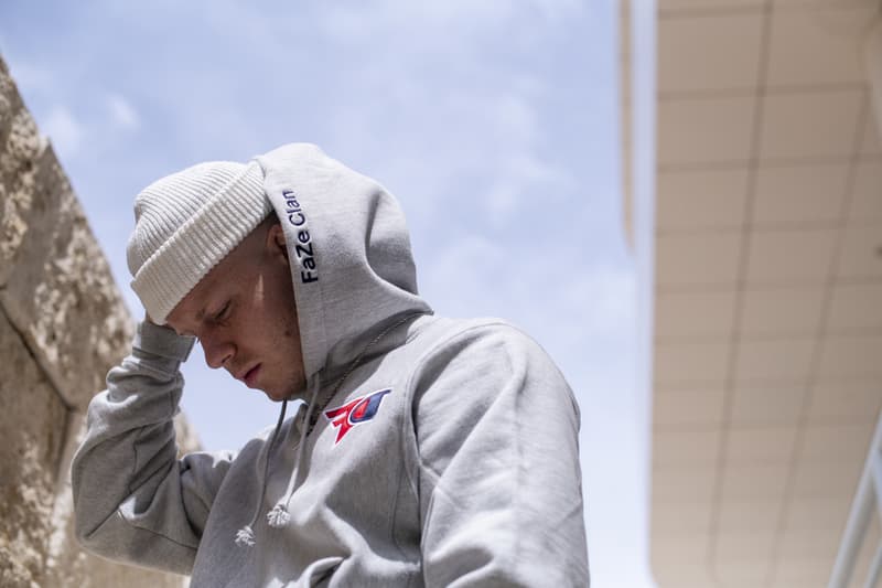 faze clan champion 20 2 0 second 2nd collab collaboration collection ss19 spring summer 2019 where to buy purchase hoodie pullover sweater sweatshirt blue grey gray sweatpants pants