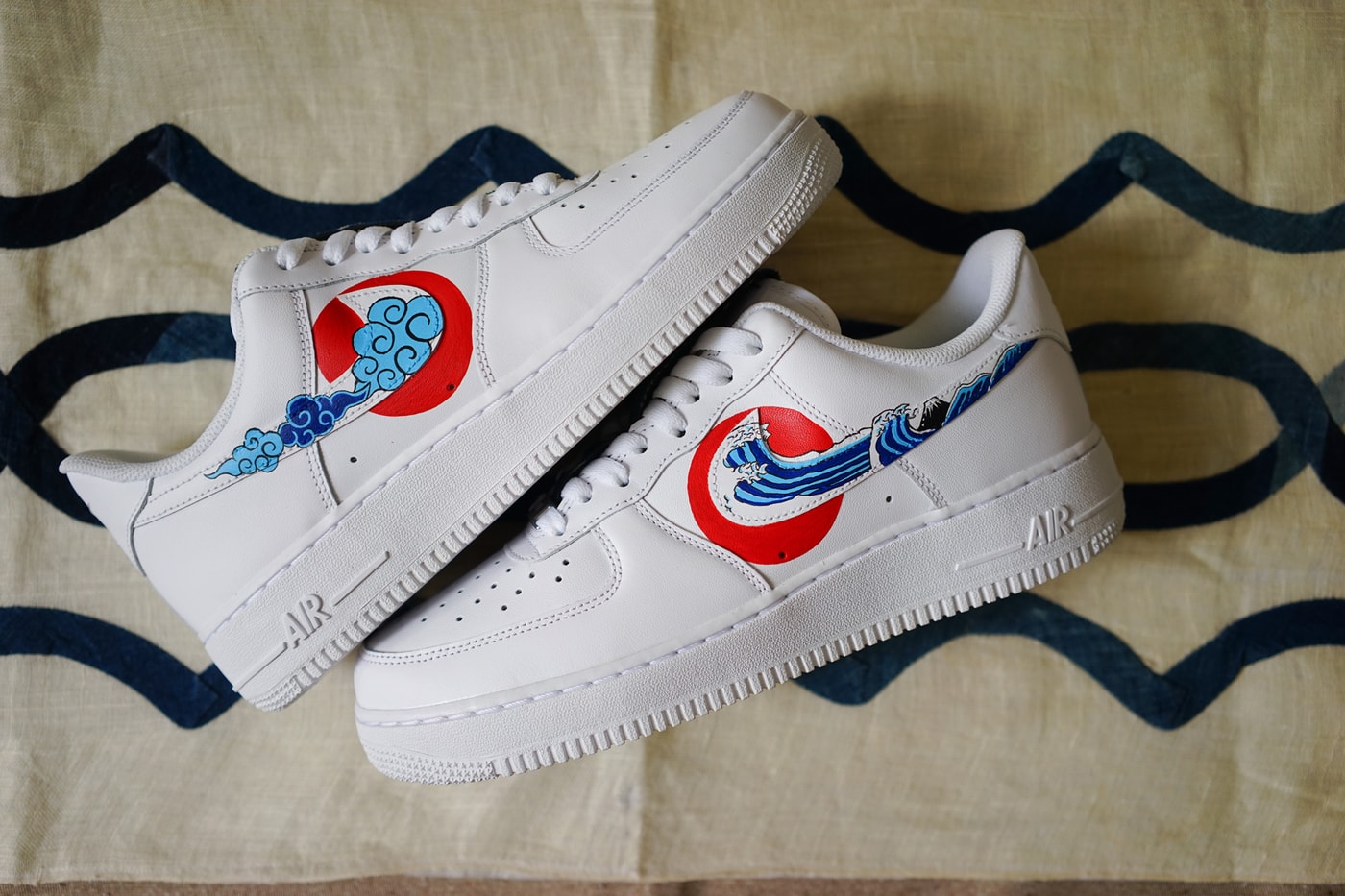 The Flying Hawk Studio Air Force 1 Custom simple union air force 1 ukiyo e hand drawn bespoke
