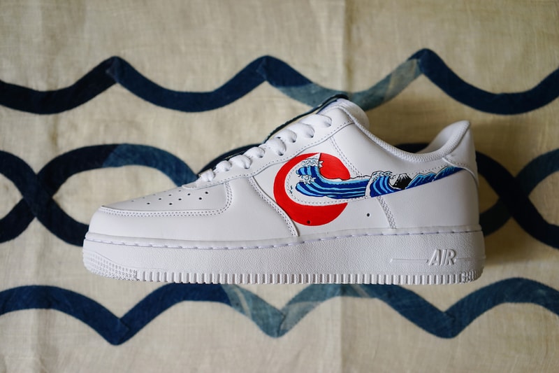 The Flying Hawk Studio Air Force 1 Custom simple union air force 1 ukiyo e hand drawn bespoke 