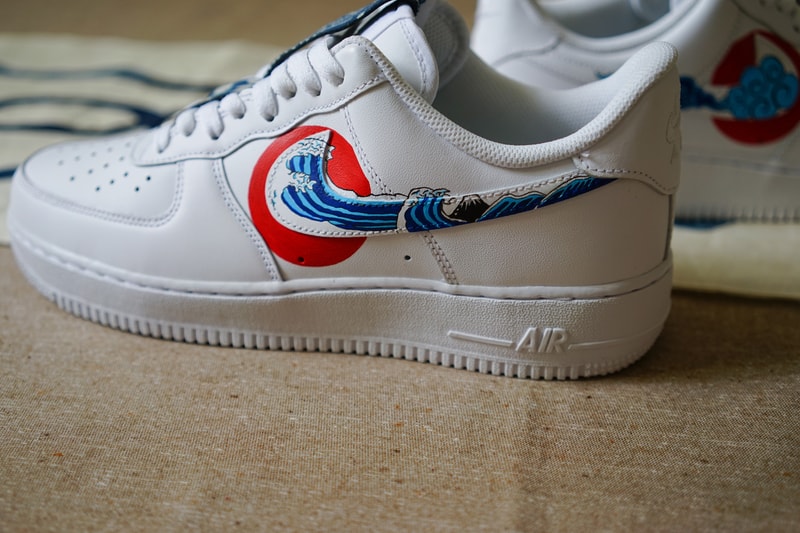The Flying Hawk Studio Air Force 1 Custom simple union air force 1 ukiyo e hand drawn bespoke 